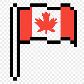 Canadian Flag Pixel Art Icon Image PNG