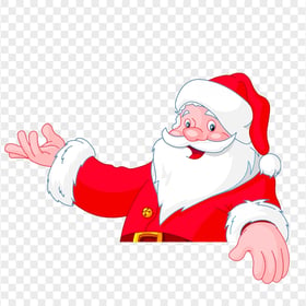 Cartoon Santa Claus Hand Gesture PNG
