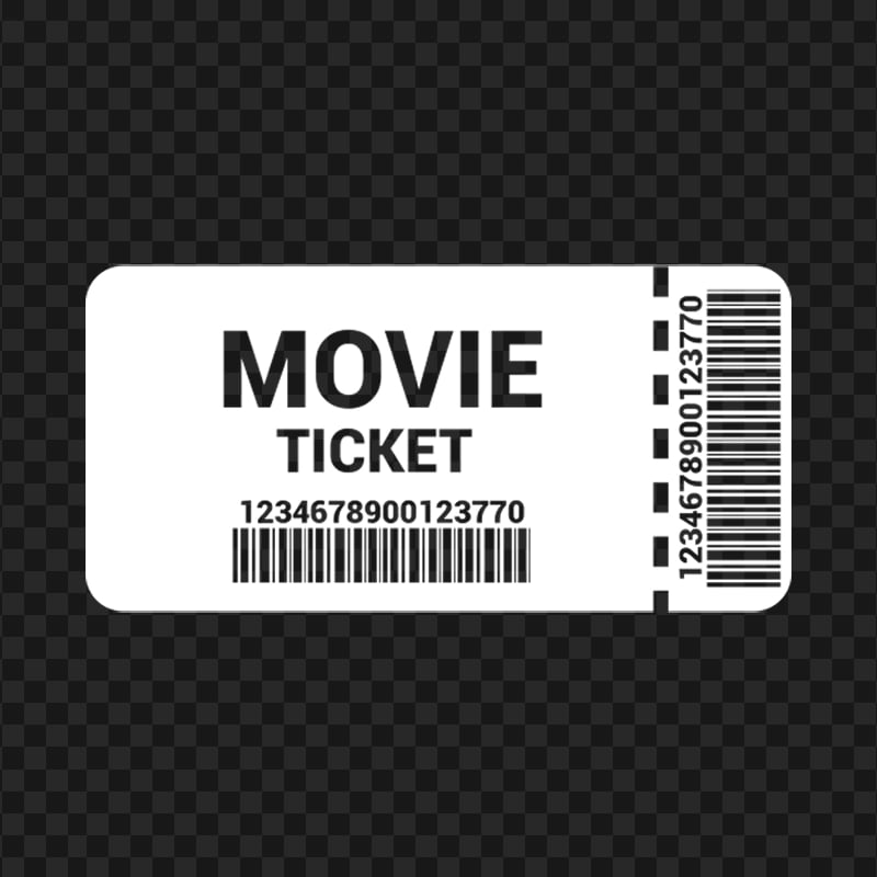 White Movie Cinema Ticket Icon