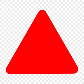 HD Red Rounded Triangle Shape PNG