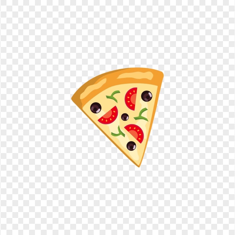 Cartoon Veggie Pizza Slice HD Transparent PNG | Citypng