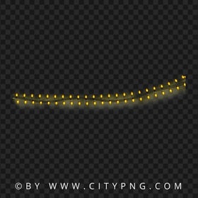 String Of Yellow Glowing Light Bulbs Transparent PNG
