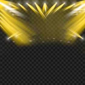 HD Yellow Stage Light Spots Effect PNG