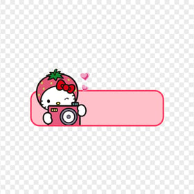 HD Hello Kitty Cute Pink Rectangle Label Transparent PNG