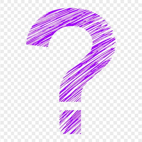 HD Purple Scribble Question Mark Sign PNG