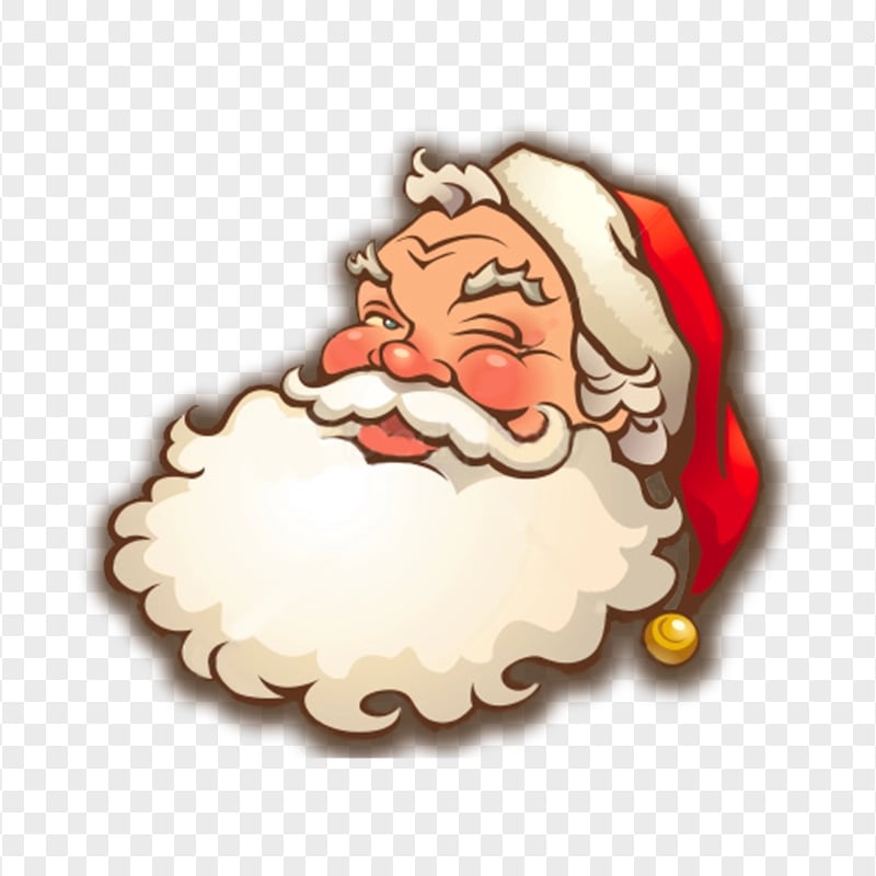 Artwork Of Santa Face Cartoon FREE PNG