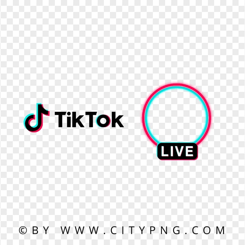 Tiktok Live Circle With Logo Download PNG Citypng