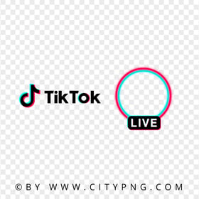 Tiktok Live Circle With Logo Download PNG