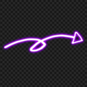 HD Purple Neon Line Hand Drawn Arrow Pointing Right PNG