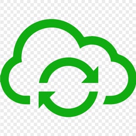 Transparent Storage Cloud Hosting Computing Green Icon