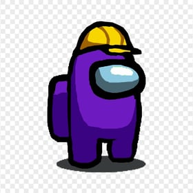 HD Purple Among Us Crewmate Character Hard Hat PNG