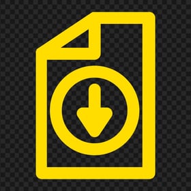 HD PNG Download File Document Yellow Outline Icon