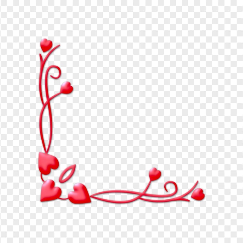 Valentine Love Corner Border PNG Citypng