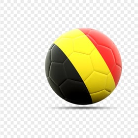 Belgium Flag On A Soccer Ball PNG Image