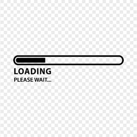 Loading Bar Please Wait Black HD PNG