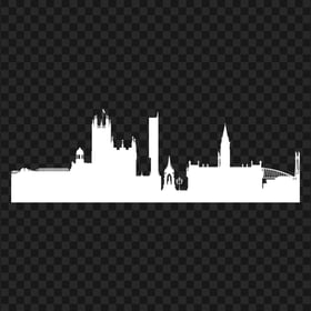 HD PNG Manchester City Skyline White Silhouette