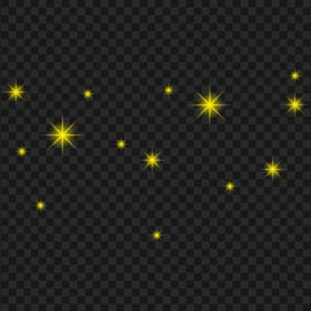 Yellow Stars Sparkle Background PNG