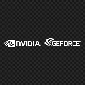 Nvidia And Geforce White Logos PNG
