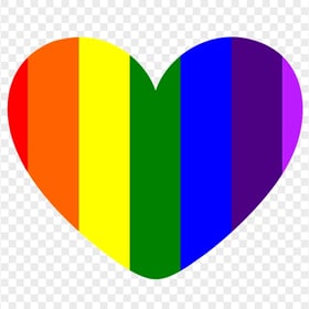 HD Rainbow Multicolor Heart PNG