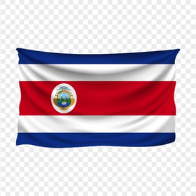 Hanging Costa Rica Flag Image PNG