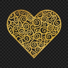 Download HD Gold Glitter Beautiful Heart Shape PNG
