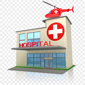 3D Hospital Emergency Helicopter Illustration