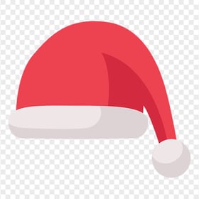 Flat Christmas Santa Claus Hat Illustration Icon PNG