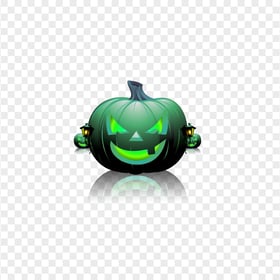 Full HD Green Halloween Pumpkin Evil Monster Face