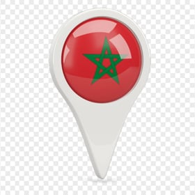 Morocco Flag Map Location Pointer Icon