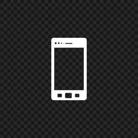 HD White Mobile Icon Transparent PNG