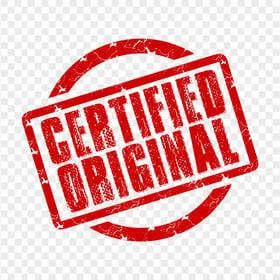 HD Certified Original Red Stamp PNG