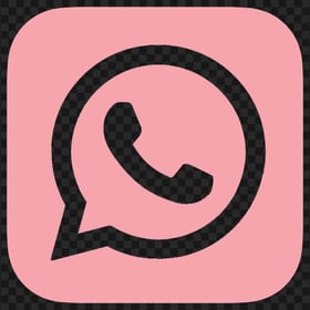 HD Pink Outline Whatsapp Wa Whats App Square Logo Icon PNG