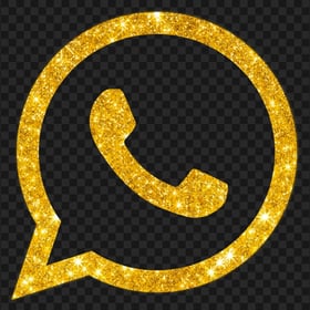 HD Gold Glitter Official Whatsapp Wa Watsup Logo Icon PNG