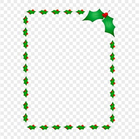 Christmas Pine Leaves Frame Border PNG