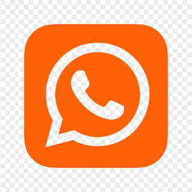 HD Orange Whatsapp Wa Whats App Square Outline Logo Icon PNG