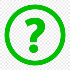 Green Circle Round Question Mark Icon PNG
