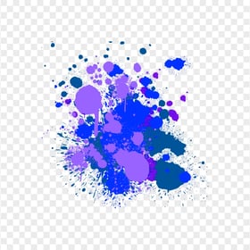 HD Purple and Blue Paint Splash Drop Transparent PNG
