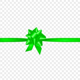 Green Ribbon Bow Gifts Decoration FREE PNG