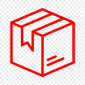 Parcel Red Box Package Icon FREE PNG