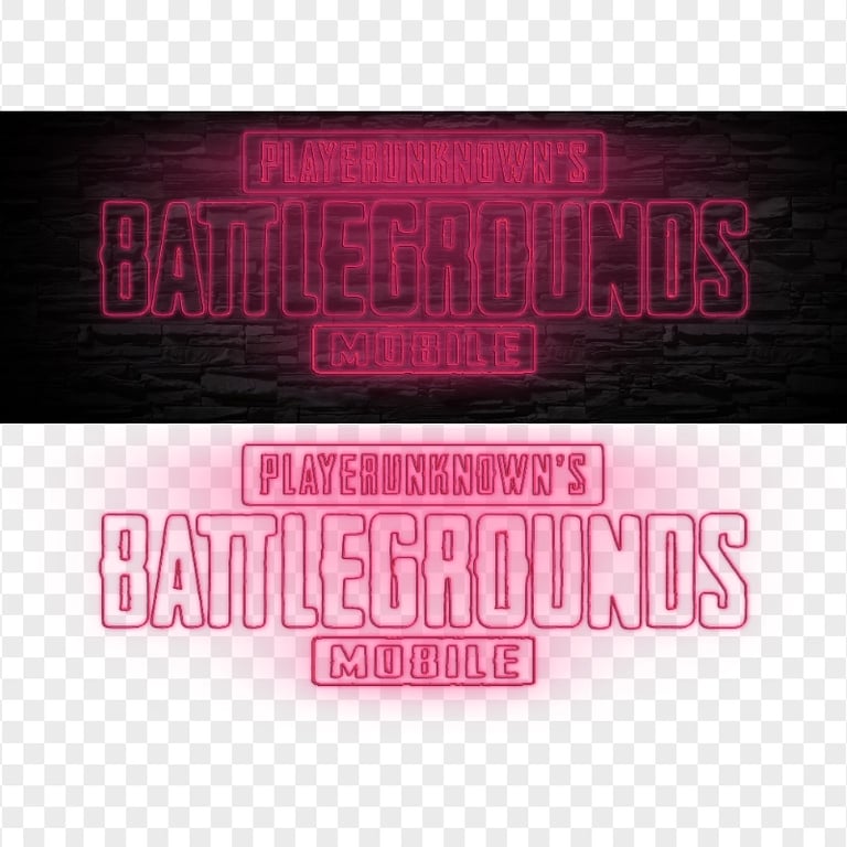 HD Player Unknown Battlegrounds Pink Light Neon Logo PNG