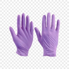 Hand Gloves Rubber Purple PPE Medical Safety