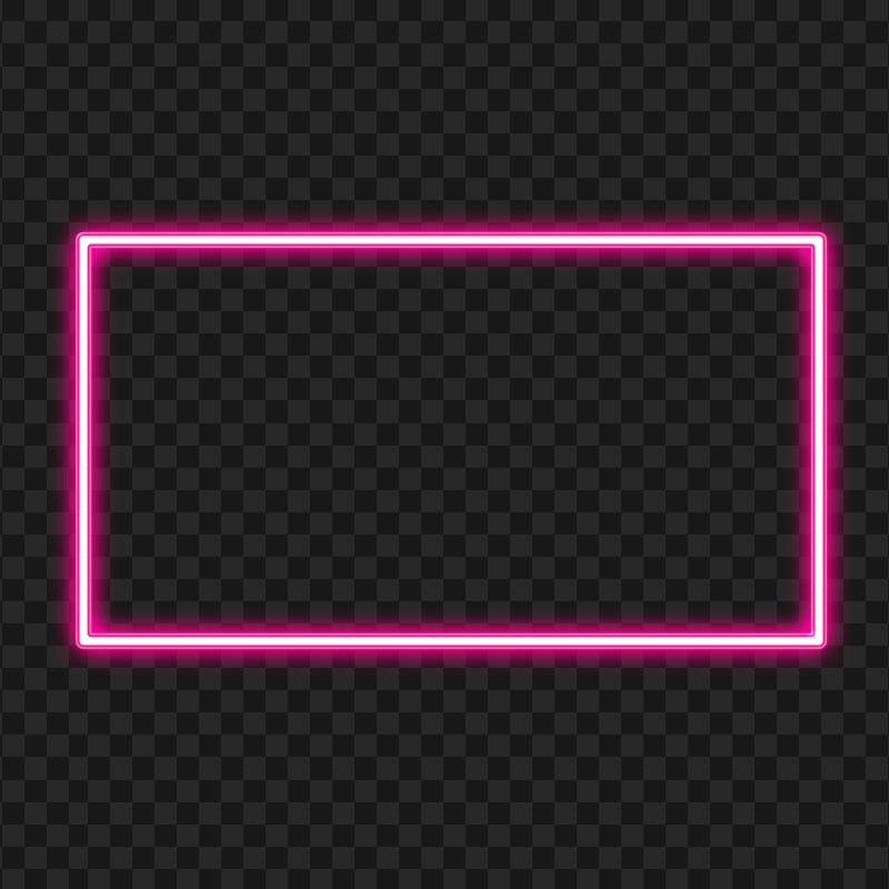 Transparent HD Pink Neon Frame