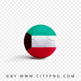 HD Soccer Ball With Kuwait Flag Transparent PNG