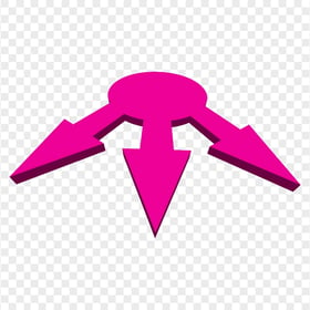 HD Triple Three 3D Pink Arrows PNG