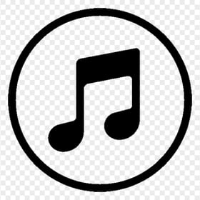 Apple iTunes Music Round Black Icon HD PNG