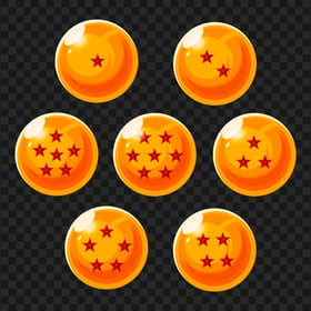 HD Dragon Ball Z DBZ Seven Crystal Balls PNG