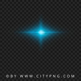 Lens Flares Star Glowing Blue Effect FREE PNG