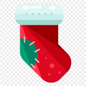 Flat Christmas Socks Santa Shoe Icon PNG