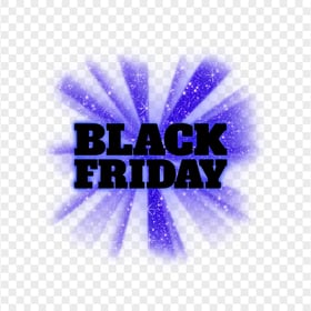 HD Beautiful Black Friday Blue Glitter Logo PNG