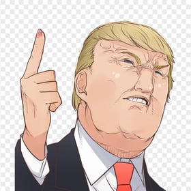 Donald Trump Angry Face Cartoon Clipart